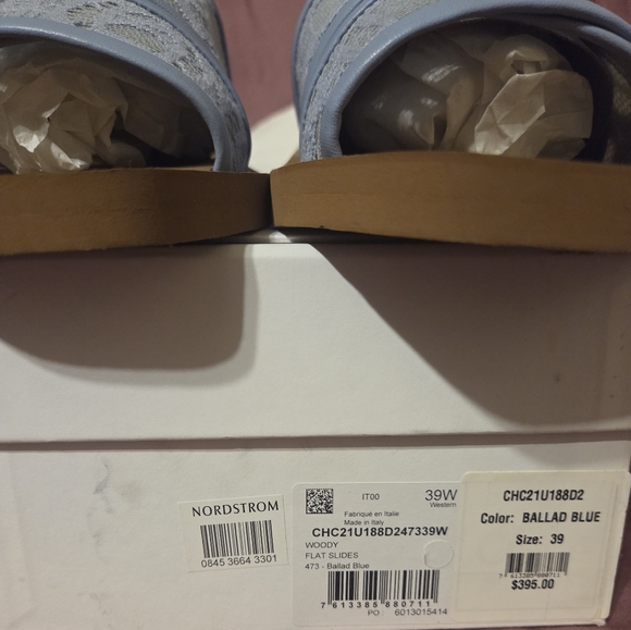 Chloe Woody Lace Sandal Size 39 Ballad Blue - Picture 6 of 6